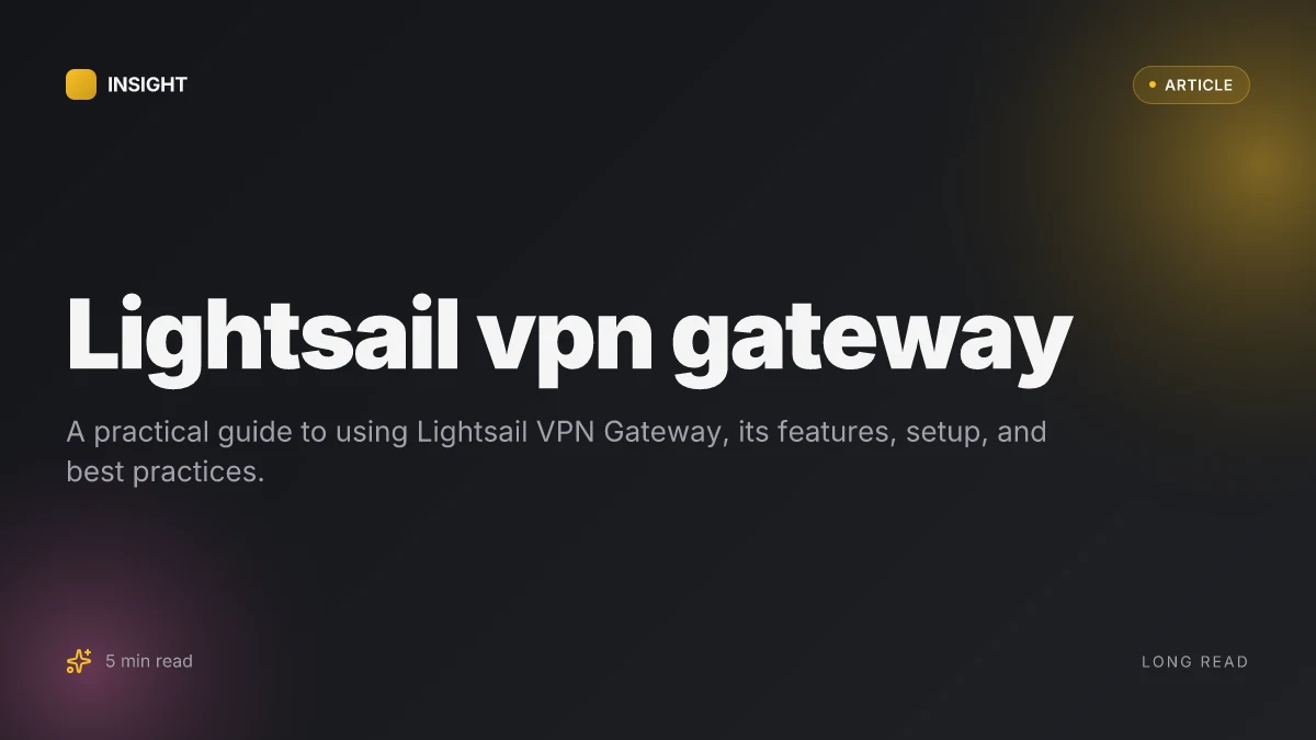 Lightsail VPN gateway